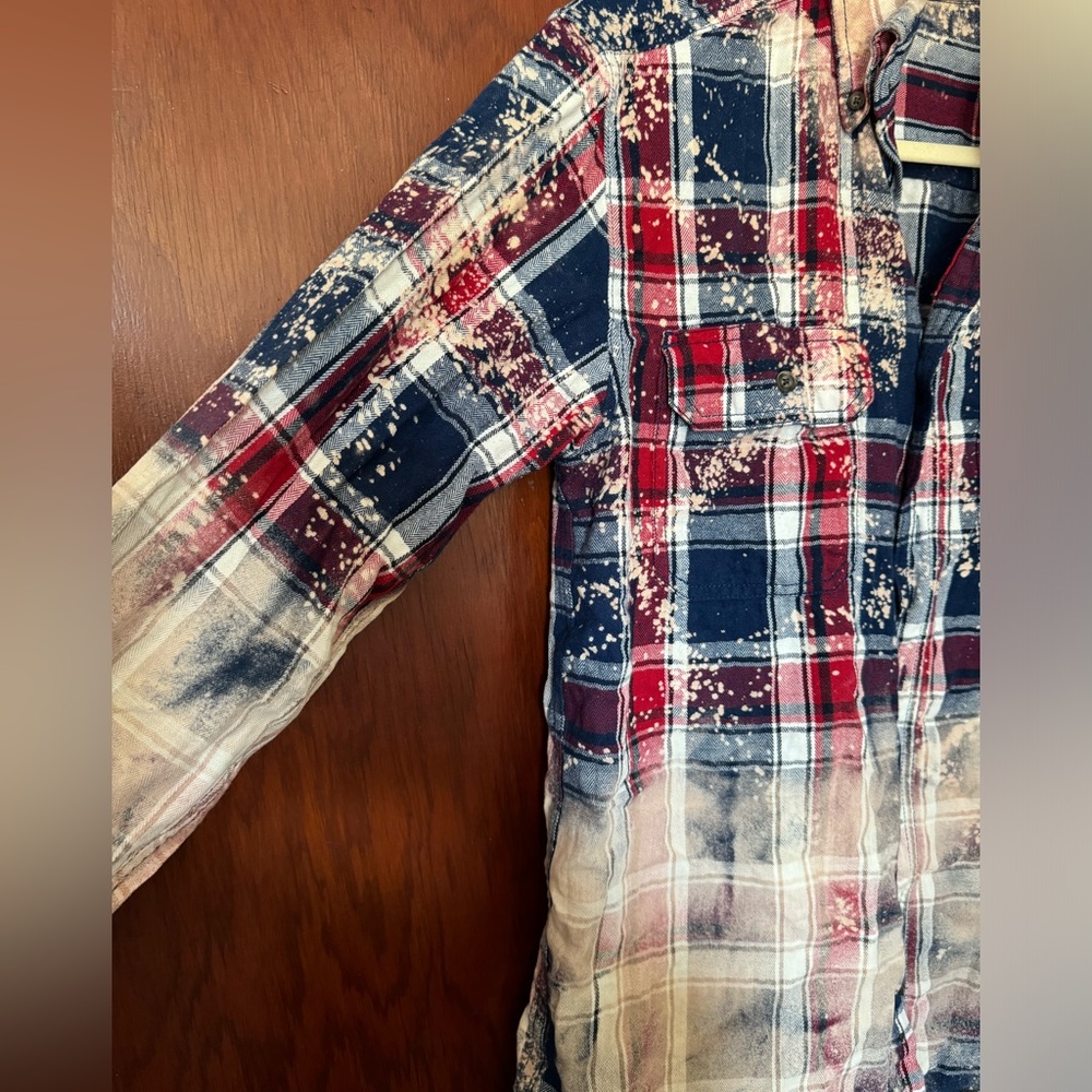 Vintage hand bleached flannel
